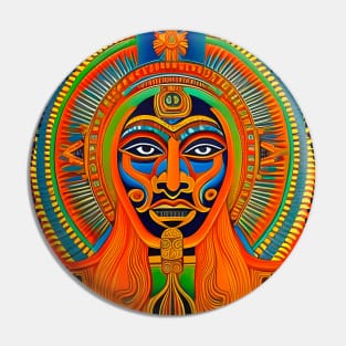 New World Gods (34) - Mesoamerican Inspired Psychedelic Art Pin