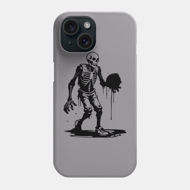 skeleton basketball player Phone Case by lkn