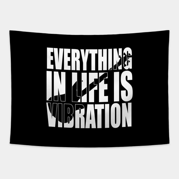 EVERYTHING IN LIFE IS VIBRATION funny bassist gift Tapestry by star trek fanart and more