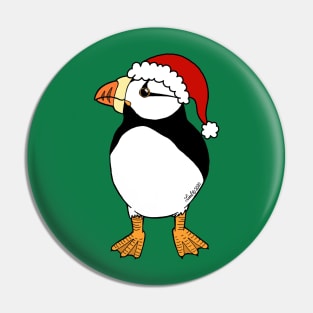 Christmas Puffin Pin