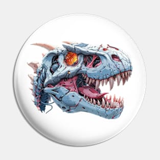 Futuristic T-Rex Anatomy Art Pin