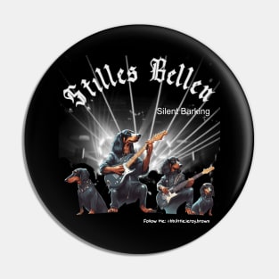 Dachshund Band Stilles Bellen (Silent Barking) Pin