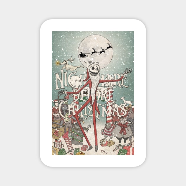 NIGHTMARE BEFORE CHRISTMAS Christmas Magnet TeePublic
