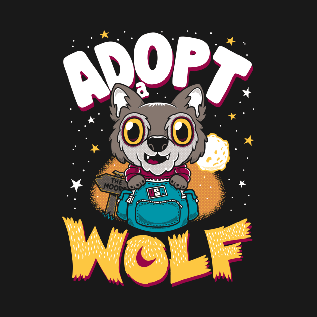 Adopt a Wolf- Creepy Cute Cartoon - Kawaii Werewolf by Nemons