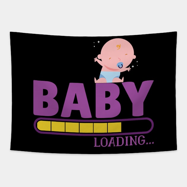 Baby Loading Tapestry by Imaginariux