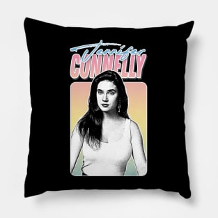 Jennifer Connelly // Retro Style Fan Design Pillow