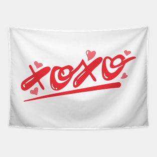 XOXO Kiss Hug Love Art Tapestry