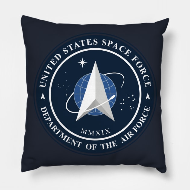 OFFICIAL SPACE FORCE EMBLEM Pillow by SpaceForceOutfitters