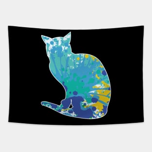 Cool cats cat colorful t-shirt Tapestry