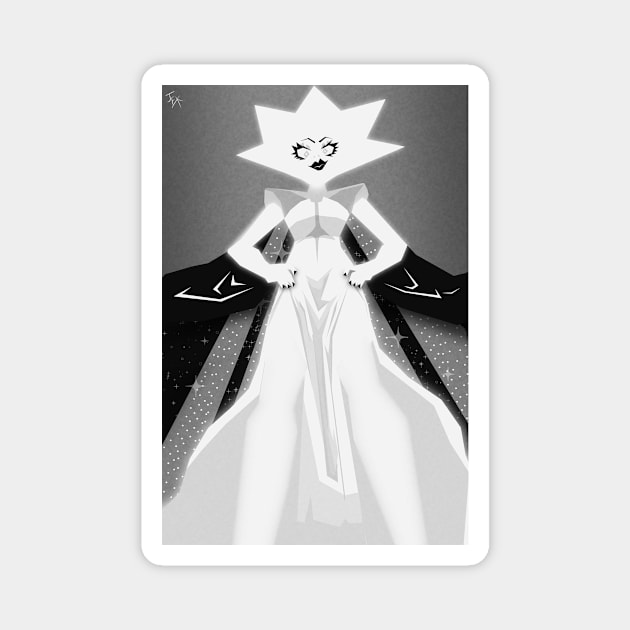 White Diamond Magnet by AstroSkeleton