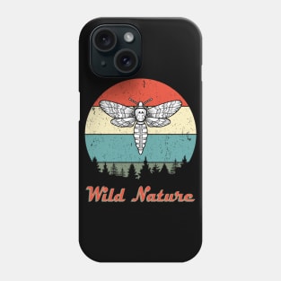 Wild Nature Moth White Abstract Sunset Phone Case