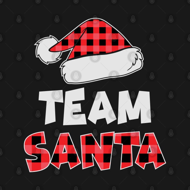 Red Buffalo Plaid Team Santa Family Matching Christmas gift by BadDesignCo