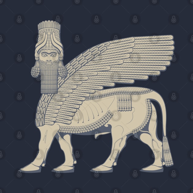 Lamassu Winged Bull Front by Dingir ENKI