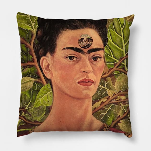 Thinking about Death by Frida Kahlo Pillow by FridaBubble