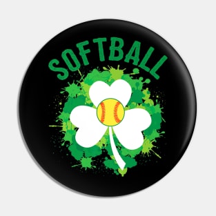 Irish St Patricks Softball Baseball Player Pin