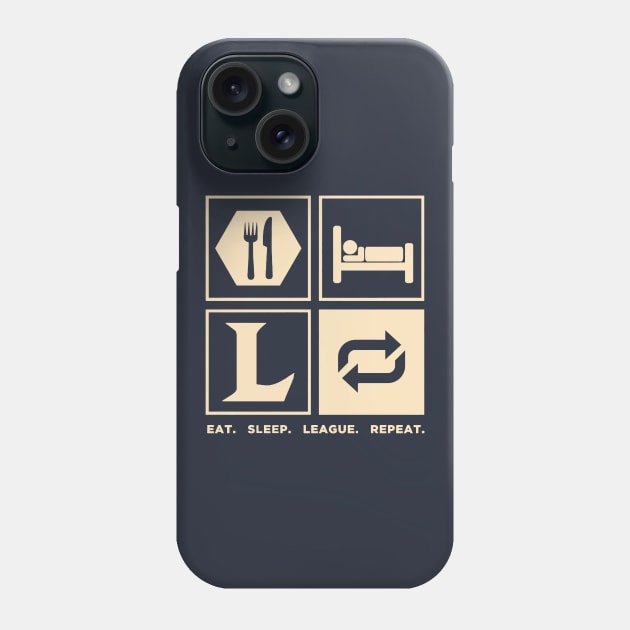 Eat Sleep League Repeat Phone Case by Lindenberg