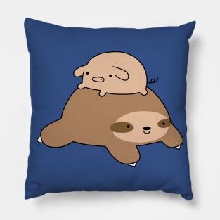 Little Pig and Sloth Pillow