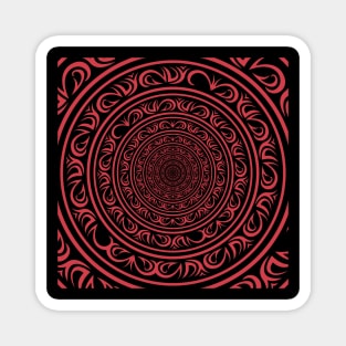 Soft Red Mandala Magnet