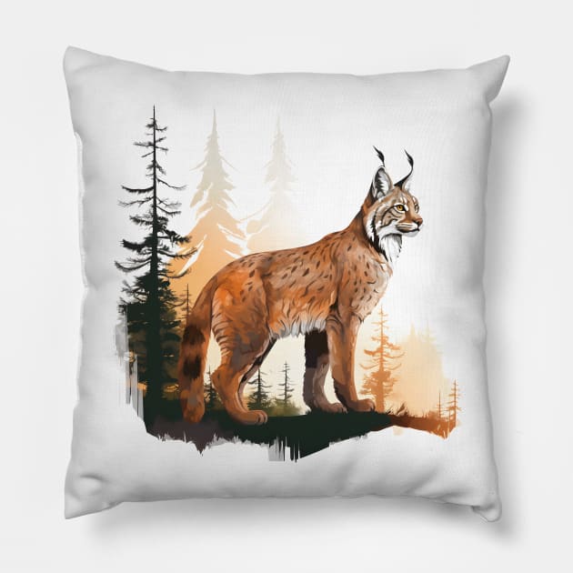 Eurasian Lynx Pillow by zooleisurelife