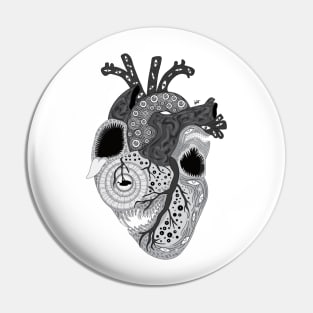 Eldritch Heart (Grayscale) Pin