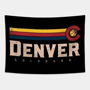 Retro Vintage Denver Basketball - Denver Colorado B-ball Tapestry
