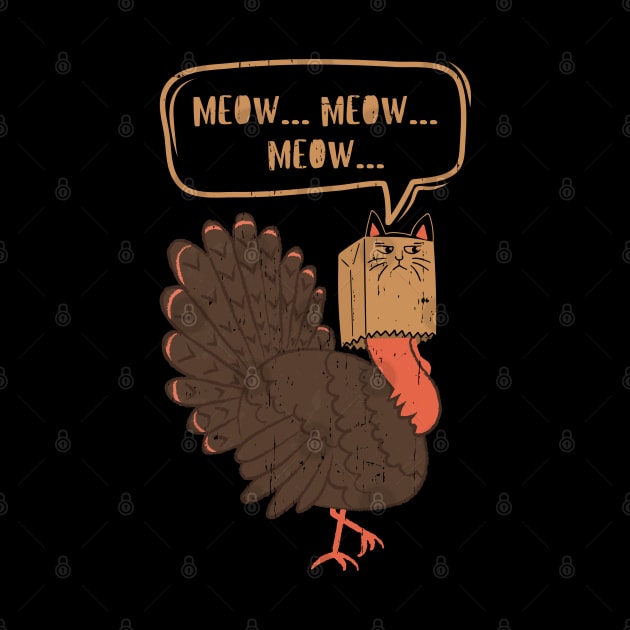 Thanksgiving Funny Turkey Fake Cat by Myartstor 