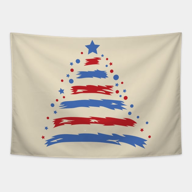 US christmas tree Tapestry by theramashley