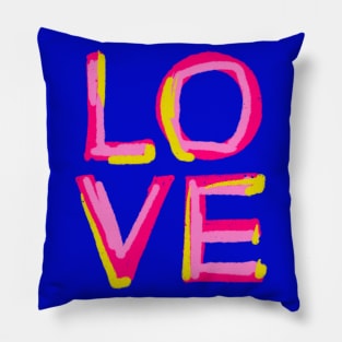 Cool and simple LOVE typography version 1 Pillow