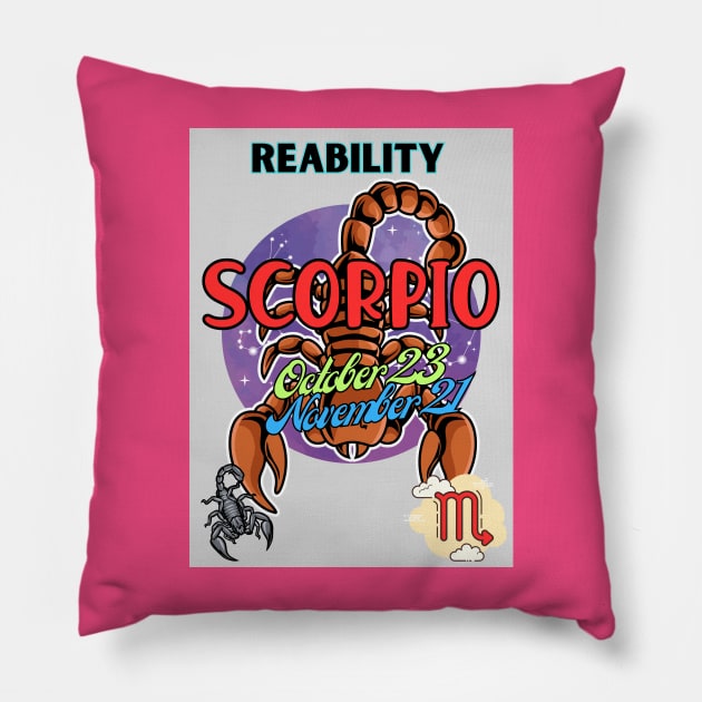 Astrology signs Scorpio Symbols Pillow by TopSea