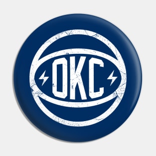 OKC Retro Ball - Navy Pin