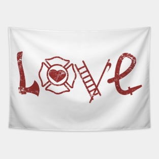 Love Firefighters Tapestry