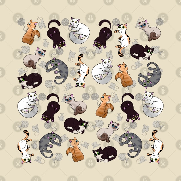 Kitty Cats Pattern by PaoSnow