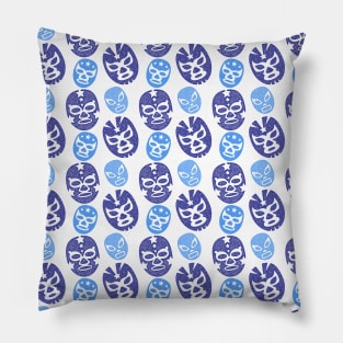 Luchador Mask Blue Pillow