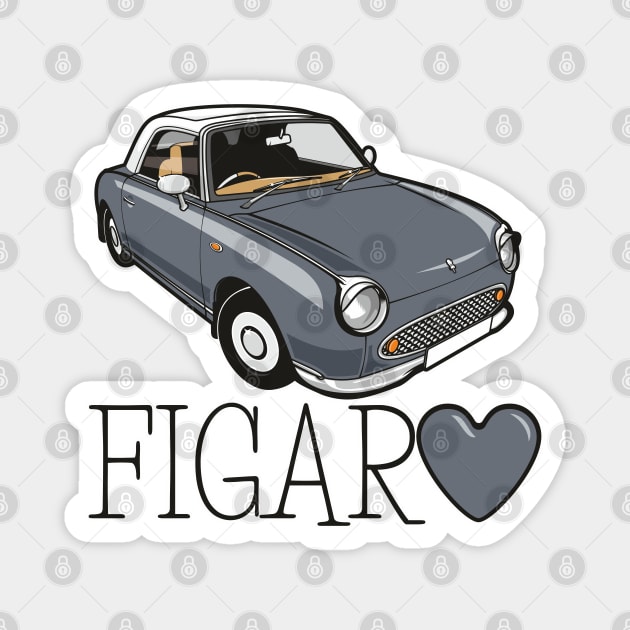 Nissan Figaro Magnet by Jamie Lee Art