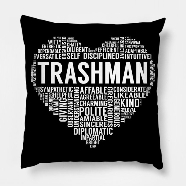 Trashman Heart Pillow by LotusTee