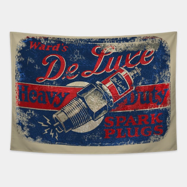 Wards Spark Plugs Tapestry by Midcenturydave