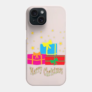 Presents of Gifts Boxes with tagline: Merry Christmas Phone Case