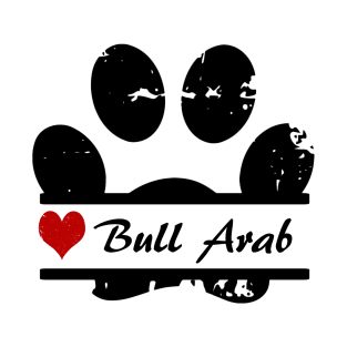 Bull Arab dog paw print T-Shirt