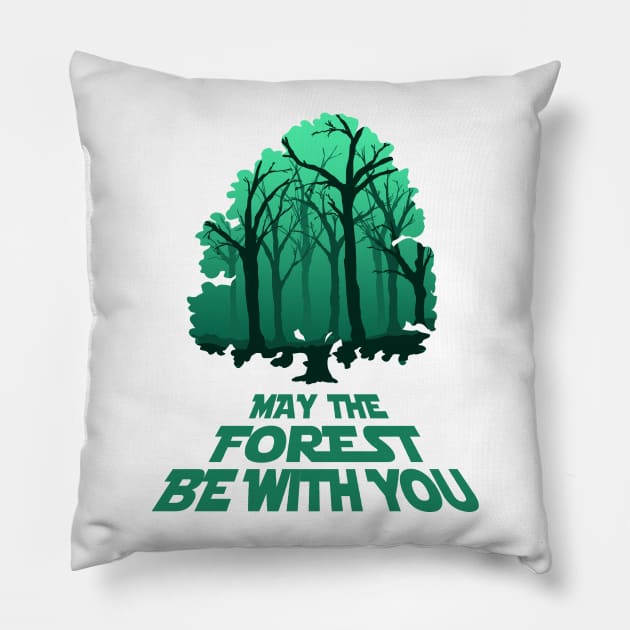 May The Forest Be With You - Wicked Design Pillow by Frontoni