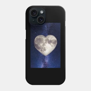 Heart Moon Art Collage Phone Case