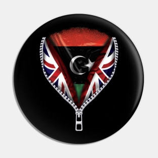 Libyan Flag  Libya Flag zipped British Flag - Gift for Libyan From Libya Pin