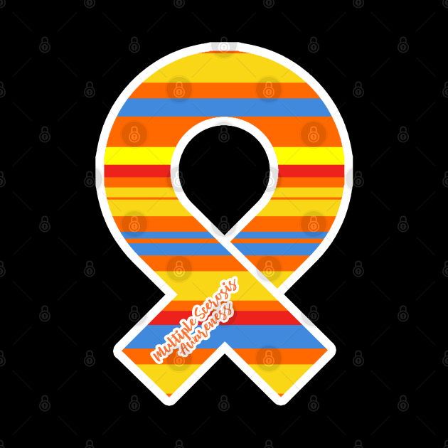 Multiple Sclerosis Awareness Ribbon by Prints with Meaning