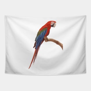 Red and Green Macaw Digital Painting Tapestry