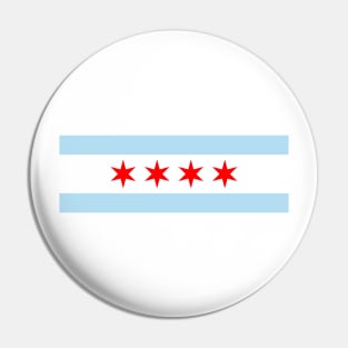 Chicago City Flag White, Blue, Red Pin