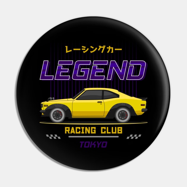Tuner Yellow RX3 JDM Pin by GoldenTuners