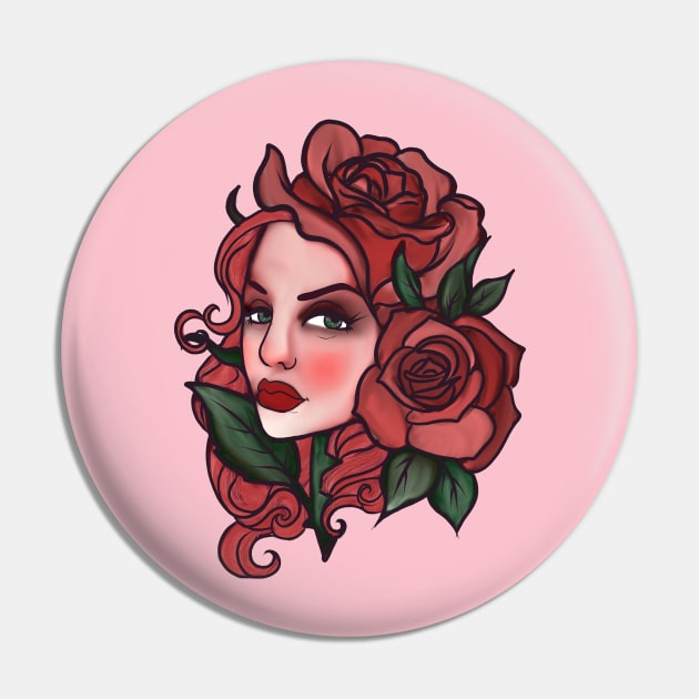 rose Pin by kokodiablo