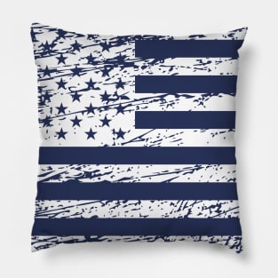 The Flag of the USA with Rusty Effect I Pillow