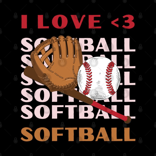 I love Softball My Favorite Softball Player Calls Me Mom Gift for Softball by BoogieCreates