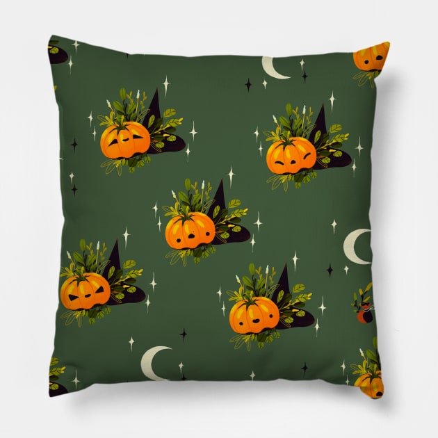 Halloween Pattern No2 Pillow by Mofy