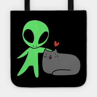 Alien Loves Cat Tote